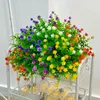 Fleurs décoratives 1pc Bouquets de simulation artificielle arbustes porche floral extérieur pour la maison cuisine bureau mariage jardin décor fausse fleur