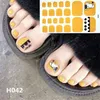 22Tips/Sheet Nail Sticker Lime Toenail Art Polish Tips French Glitter Sequin Nagel Wraps Enkel tånagel Klistermärke Nagel Artstickers Dekaler Nagelkonstverktyg