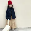 바지 여자의 겨울 일본식 스타일 느슨한 넓은 다리 바지 어린이 플러시 스커트 캐주얼 6-78