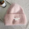 140530 Gorros de invierno sombrero al aire libre bordado Logo moda diseño de lujo Unisex gorros de pelo de conejo mantener caliente hombres mujeres sombreros de punto gorro mantener caliente banda sombrero gorras nuevas