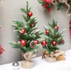 Weihnachtsdekorationen, Mini-Weihnachtsbaum-Dekoration, 40/50 cm, fallender Zedernkegel, kleiner Desktop-Weihnachtsbaumschmuck, Heimdekoration, Jahr 231027