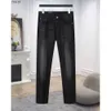 2023 Jeans pour hommes Pantalons décontractés Marque de luxe Marque High Street Jean droit Mens Jeans bleu lavé Big Hole Zipper Biker Pantalon Pantalon noir 29-40 98iis li