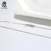 Pendants ORSA JEWELS Italian 925 Sterling Silver 0.6mm Box Chain For Women Simple Basic 16-24 Inches Necklace Jewelry Gift Wholesale SC07