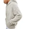 MENS Vinter tjock varm tröja överdimensionerad fleece hoodies manliga pullover hösten solid streetwear tops3342