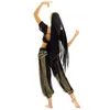 Scene Wear Women Belly Dance Costume Tank Top med Harem Pants Hip Scarf Halloween Carnival India Arabian Performance Outfits