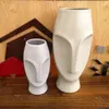 Vasos americano vintage cerâmica pêndulo estilo puro cor branca casa vaso decorativo cabeça humana arranjo de flor boca grande