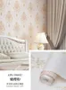 Bakgrundsbilder 3D Pastoral Flower Non-Woven Wallpaper Light Yellow European Bedroom vardagsrum soffa Bakgrund Papel de Parede