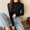 Maglioni da donna Maglione Pullover Maglia a maniche lunghe Mezza collo alto T-shirt Autunno Inverno Coreano Underlay Slim Fit Top Wear Camicetta