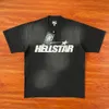 Hellstar Hoodies Designer Camisas Homens Solto Hoodie Tees High Street Camiseta Rapper Lavagem Cinza Pesado Artesanato Unissex Manga Curta Mulheres Pulôver Tops US Tamanho SMLXL