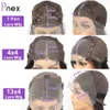 Pelucas sintéticas PNEX Peluca frontal de encaje de cabello humano recto brasileño 4x4 para mujeres Pre arrancadas con bebé 13x4 Frente 231027