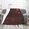 Decken, rote Folie, Top-Qualität, bequem, für Bett, Sofa, weiche Decke, Herzen, Glanz, luxuriöse Glitzer-Textur, imitierte Oberfläche