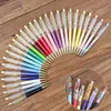 wholesale DIY Empty Tube Metal Ballpoint Pens Self-filling Floating Glitter Dried Flower Crystal Pen Ballpoint Pens School Student Writing Gift