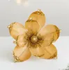Kwiaty dekoracyjne 20 cm Symulacja świąteczne cekiny kwiatowe Magnolia Wreńskie akcesoria