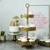 Bakvormen Gereedschap 2/3 Tiers Cupcake Stand Lace Edge Cake Voor Party Display Dessert Tafeldecoratie Candy Bar Home Decorating