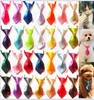 100 pcs Mode couleur unie et couleur bonbon Polyester Soie Pet Chien Cravate Réglable Beau Noeud Papillon Cravate Fournitures De Toilettage P1026609