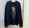 مصمم رجال سفن الصوفية Polos Ralph Bear Pullover Crewneck محبوكة طويلة الأكمام المطبوعة غير الرسمية 5523ess