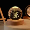 Décorations de Noël 6/8 cm Univers Boule de cristal Arbre de Noël Le Petit Prince LED Boule de cristal avec support Globe Décoration d'intérieur Cadeau d'anniversaire 231027