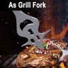 6 I 1 Funny BBQ Fork återanvändbar grillgaffel multifunktionell korv spett köksverktyg camping köksredskap för grillgrill