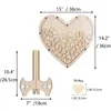 Party Supplies AsyPets Hearts Wedding Decoration Rustic Sweet Guest Book Wishes Bank Drop Box 3D Wooden