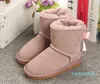 Kids Boots Genuine Leather Australia Girls Boys Ankle Winter Boot For Kids Baby Shoes warm ski toddler Fashion new Sneakers