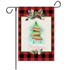 Navidad jardín bandera patio decorar banderas bienvenida patio Banner material de lino personalizable P122