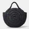 Totes Tree Straw Women's Bag Round Women's Bag Summer Beach Bag Big Handbagcatlin_fashion_bags