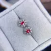 Kolczyki stadnorskie Ruby Sapphire Emerald Sterling Silver 925 Biżuteria damska z butikiem