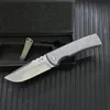 Edição limitada Cr Key dobring Knife 3,25 "M390 Ponto de gota lâmina Stone Stoneded Titanium lida