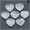 Stone 20Mm Hand Carved Heart Mascot Crystal Natural For Necklace Making Pendants Carving Gemstone Star Healing Mineral Decor Dhgarden Dhesm