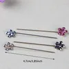 Brooches 30pcs Set Crystal Rhinestone Flower Hijab Pins For Women Scarves Muslim Jewelry Accessories Clips Mixed Color Wholesale