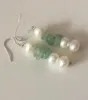 Dangle Earrings A Pair 7-8MM Gray White Pearl Jade Drop Earring Three Styles To Choose From