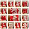 Hair Accessories Plush Children Red Bow Hairpin Lovely Cloth Hanfu Sticks Crown Ancient Headwear Chinese Year Baby