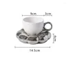 Tassen Untertassen Keramik Kaffeetassen Kreative Tasse mit Sonnenblumen Untertasse Milch Tee Tablett Geburtstag Weihnachtsgeschenk Tischdekoration ZD392