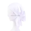 Hijab femmes couleur unie chimio casquette musulman à volants Cancer chapeau Bonnet Bonnet écharpe Turban tête enveloppement élastique chapeaux perte de cheveux chapeau