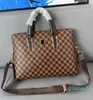 Klassische Männer Schulter Aktentasche Schwarz Leder Designer Handtasche Business Laptop Tasche Messenger Taschen Mit