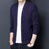 Men's Sweaters Spring autumn The men's brand fashion business casual solid color V-neck knitted cardigan sweater men cardigan coats/S-3XL 231030