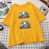 Women's T Shirts Koala Koalization Climb Wood Print Woman Fashion Home Clothes Creativity Oversize T-Shirt Retro Soft Womans T-Shirts