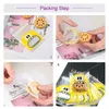 100pcs cookie candy bag cartoon cartoon cartoon cartoon self-hedsive plastic backaging for biscuit gip food backing ، baking package jewelry accessoriesjewelry packaging