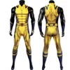 Cosplay Volwassen Mannen Halloween Carnaval Wee Nieuwe Gele Outfit Logan Cosplay Afdrukken Jumpsuit Superheld Kostuum