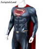 Cosplay Yüksek Kaliteli Cadılar Bayramı Kostüm Süper Kahraman Clark Cosplay Kıyafeti D Baskı Bodysuit Yetişkin Çelik Erkekler Takım Kırmızı Cape