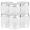 Storage Bottles Clear Plastic Mason Jar Aluminum Lid Jars Portable Snack Containers Food Holder Glass With Lids
