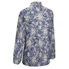 Kvinnors blusar retro blommig blus ditsy tryck kawaii mönster kvinna streetwear skjortor vår långärmad överdimensionerad topp