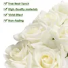 Fleurs décoratives 10 pièces Roses artificielles fausse soie Rose fleur vraie touche fausse décoration pour mariage