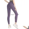 Yoga Outfit LL 2023 Lu Align Leggings Femmes Shorts Pantalons courts Tenues Lady Sports Dames Exercice Fitness Wear Filles Courir Gym Dhbwx