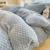 Beddengoed Sets Winter Dikker Warm Flanel Set Thuis Textiel Cartoon Schattig Dekbedovertrek Laken Kussensloop 4 stuks Luxe Dubbele Quilt