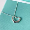 Tout classique S Sterling Sier en forme de coeur creux amour coeur de pêche pendentif collier 520 cadeau pour la saint-valentin