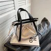 Сумки на плечо, женская прозрачная сумка, 2023, летняя пляжная сумка-ведро, сумка из ПВХ, верхние карманы, стильные сумки, магазин