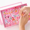 Beauty Fashion 10pcs lot Children s Cartoon Rings Candy Flower Animal Bow Shape Ring Set Mix Finger Jewellery Kid Girls Toys 231030