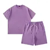 Ensembles de vêtements Enfants Boutique Vêtements Overzize T-shirt Shorts Deux Pièces Adolescents Enfants Ensemble Casual Lâche Sportsweat Garçons Filles Survêtement