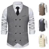 Gilets pour hommes Gilet Hommes Costume à chevrons pour mariage Casual Vintage Gilet Slim Fit Gentleman